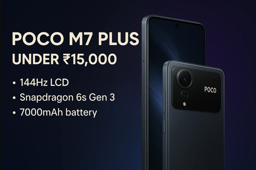 Poco M7 Plus With Massive Battery and Snapdragon Power Tipped to Launch on August 13