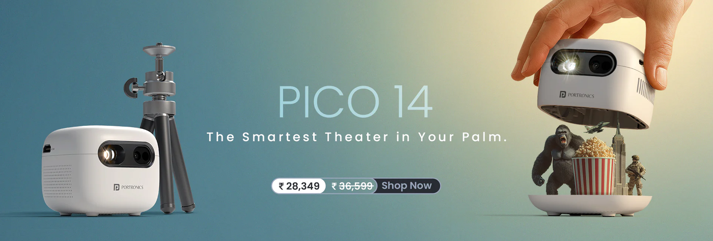 Portronics Pico 14 Smart Projector Launches in India with Android 13 and 100-Inch Display