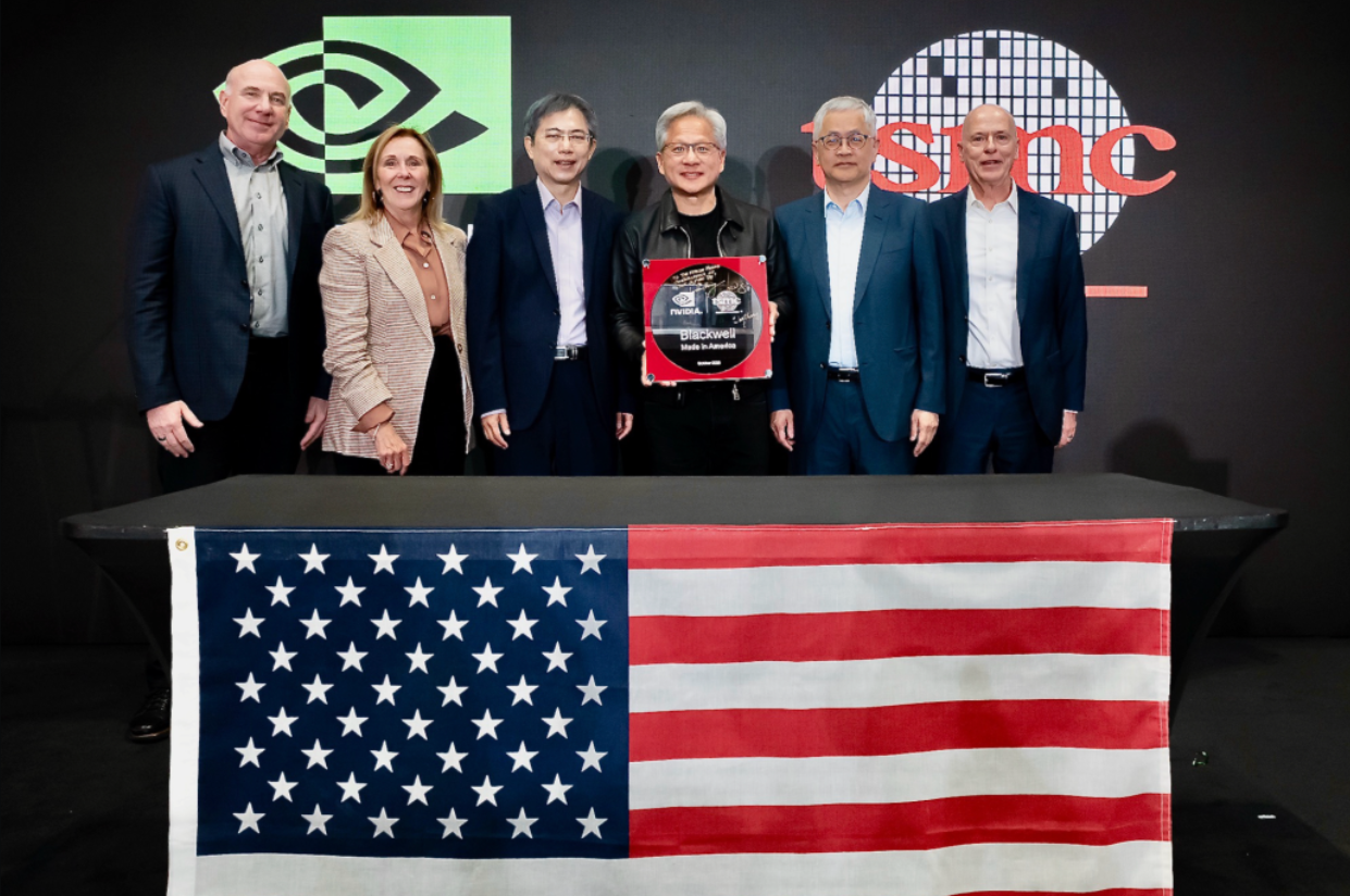 Nvidia Unveils First Blackwell Chip Wafer Made With TSMC in the U.S.